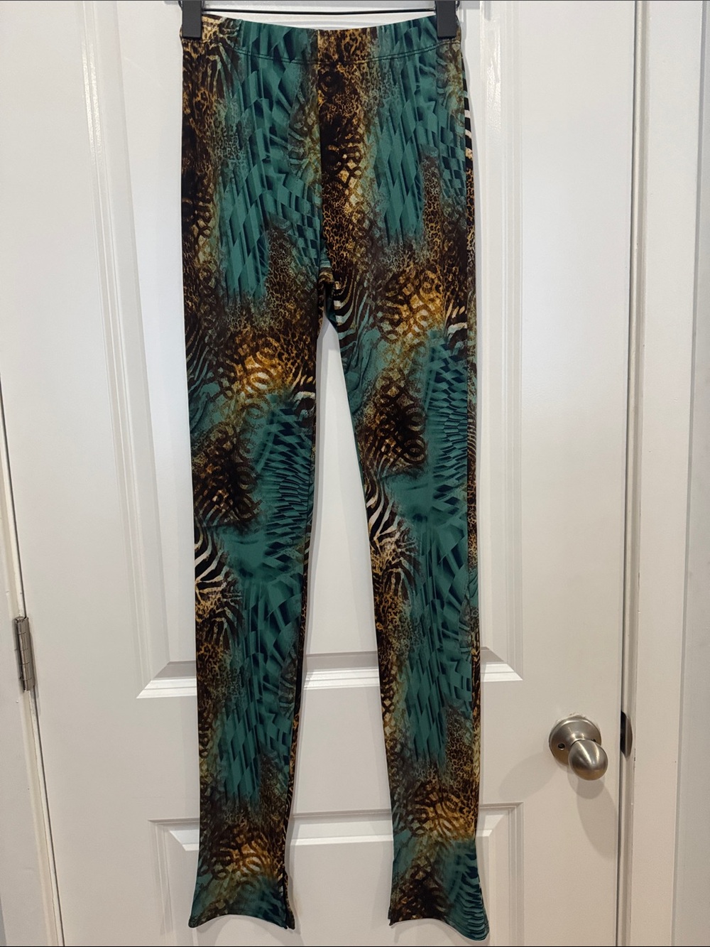 Teal Animal Printed Leggings